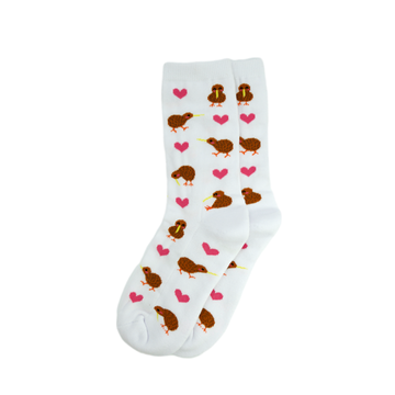 Kiwi Heart Socks - Adults