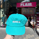 Flair Cap - Teal w Pale Pink text - Locked in