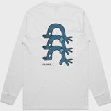 The Perch - Dolphin Friendly - LS Tee - White