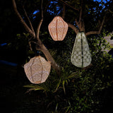 Outdoor LED Solar Lantern - Balloon XL - Sage Green Lace