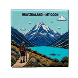Ceramic Square Magnet - Mt Cook
