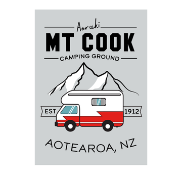 Tea Towel - Mt Cook Grey