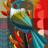 Tui In The Flax - Mini Notecard