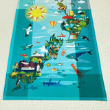 NZ Map - Tea Towel