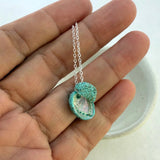 Paua Shell Mother & Child Floating Necklace