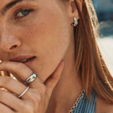 Ocean Gem Hoops Steel