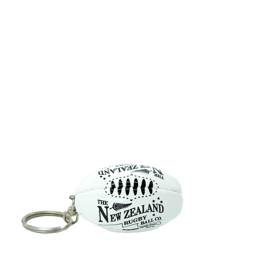 Rugby Ball - Keyring White – Brandland