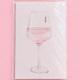 Rose Wine Lover Print - A3