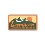 Queenstown Sticker - Green  / Orange