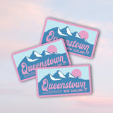 Queenstown Sticker - Pink / Blue