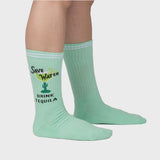 Save Water Drink Tequila-Athletic Ribbed-Men's Crew Socks