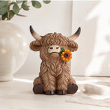 Saddle & Bloom Sunflower Highland Cow