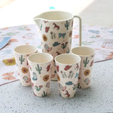 Saddle & Bloom Bamboo Melamine Cup & Jug Set