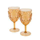 Saddle & Bloom Set Of 2 Outdoor Wine Glasses