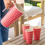 Summer Waves Bamboo Melamine Cup & Jug Set