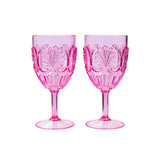 Summer Waves Outdoor Wine Glasses / Set 2