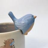 Bird Pot Hanger Blue