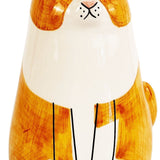 Sitting Cat Vase Orange 16cm