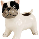 Cute French Bulldog Planter White 13.5cm