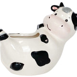 Reclining Cow Planter White 18cm