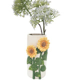 Sunflower Vase Beige & Yellow 22cm