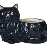 Winston Cat Planter Black 15cm