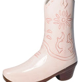 Cowgirl Boot Vase Pink