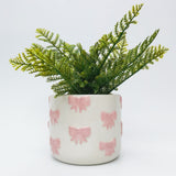 Bow Planter Pink 14cm