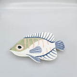 Reef Fish Trinket Dish White & Green 25c