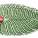 Strawberry Platter Green 32x24cm