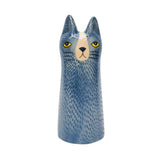 Bailey Cat Vase Blue - 15cm