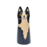 Bailey Cat Vase Black & White - 15cm