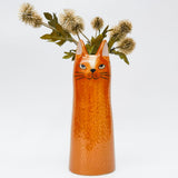 Bailey Cat Vase Orange - 23cm