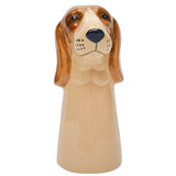 Georgie Dog Vase Brown & White