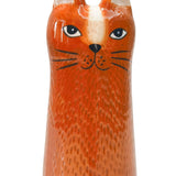 Bailey Cat Vase Orange 15cm