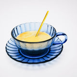 Maisy Glass Tea Cup Set Blue 14cm