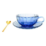 Maisy Glass Tea Cup Set Blue 14cm