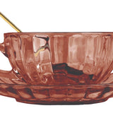 Maisy Glass Tea Cup Set Dusty Rose 14cm