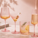 Harper Cocktail Glass - Pink - s/2