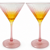 Harper Cocktail Glass - Pink - s/2
