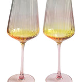 Harper Wine Glass - Pink - s/2