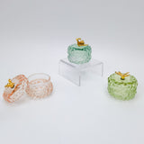 Gold Snail Glass Trinket Box Blue