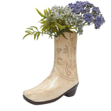 Cowboy Boots Vase Tan 19cm