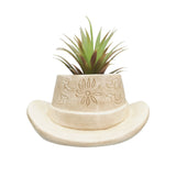 Cowboy Hat Planter Tan 20cm