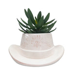 Cowboy Hat Planter Pink 20cm
