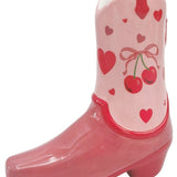 Cowboy Boots Cherry Vase Pink 19cm