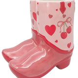 Cowboy Boots Cherry Planter Pink 16cm