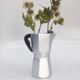 Coffee Pot Vase - Silver
