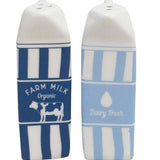 Milk Carton Salt & Pepper Shakers Blue