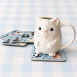Cat Mug - White 10cm